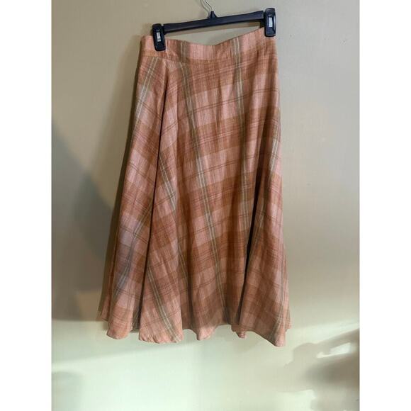 Lufran 21 wool blend plaid lined skirt size M NWOT - Picture 2 of 10